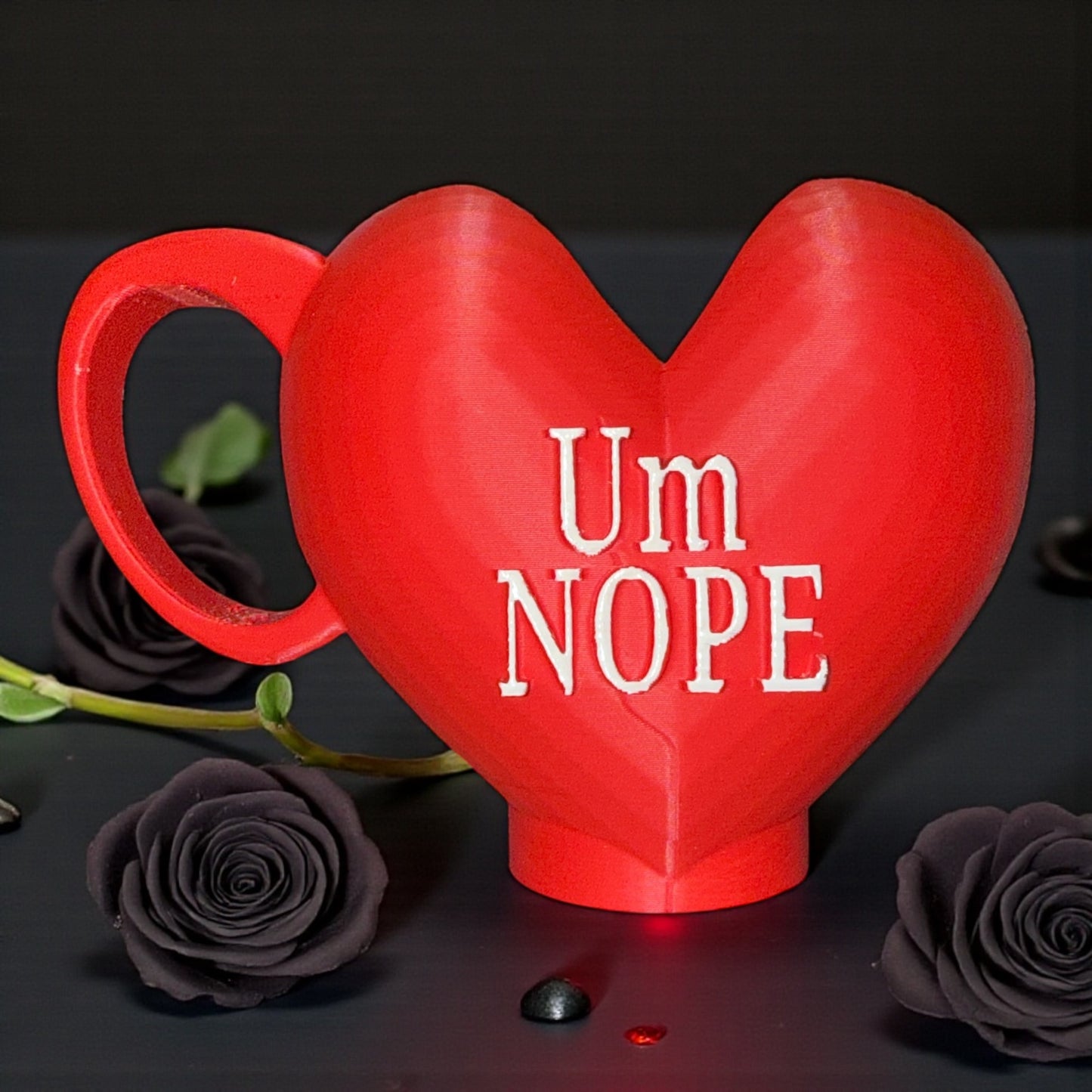 3d printing heart, UM NOPE, anti Valentine’s Day “Drinky thing”