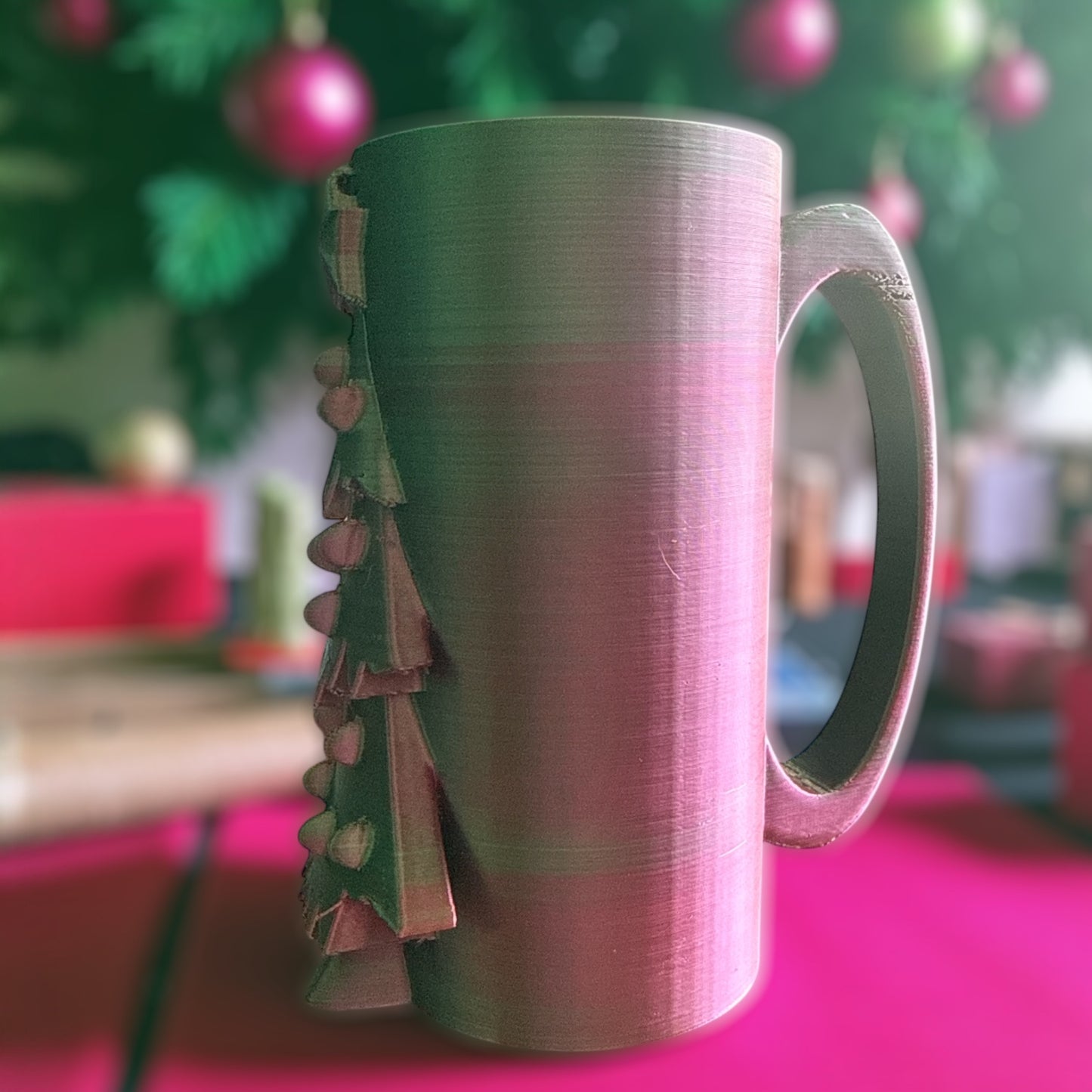 3d printed Christmas tree, “ Drinky thing”, holiday skinny can holder