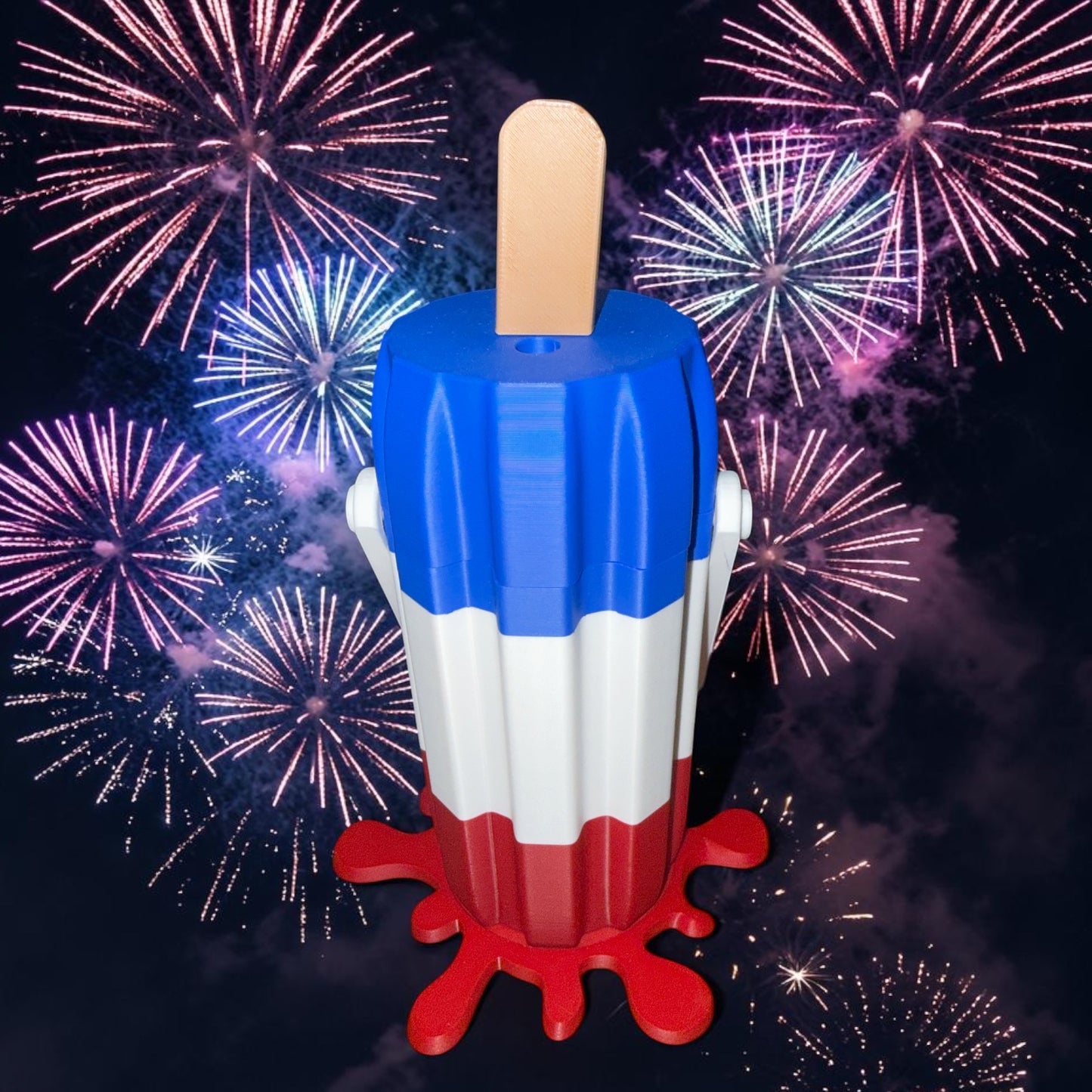 Skinny can, ROCKET POP, holder… Splat coaster included ♥️🤍💙