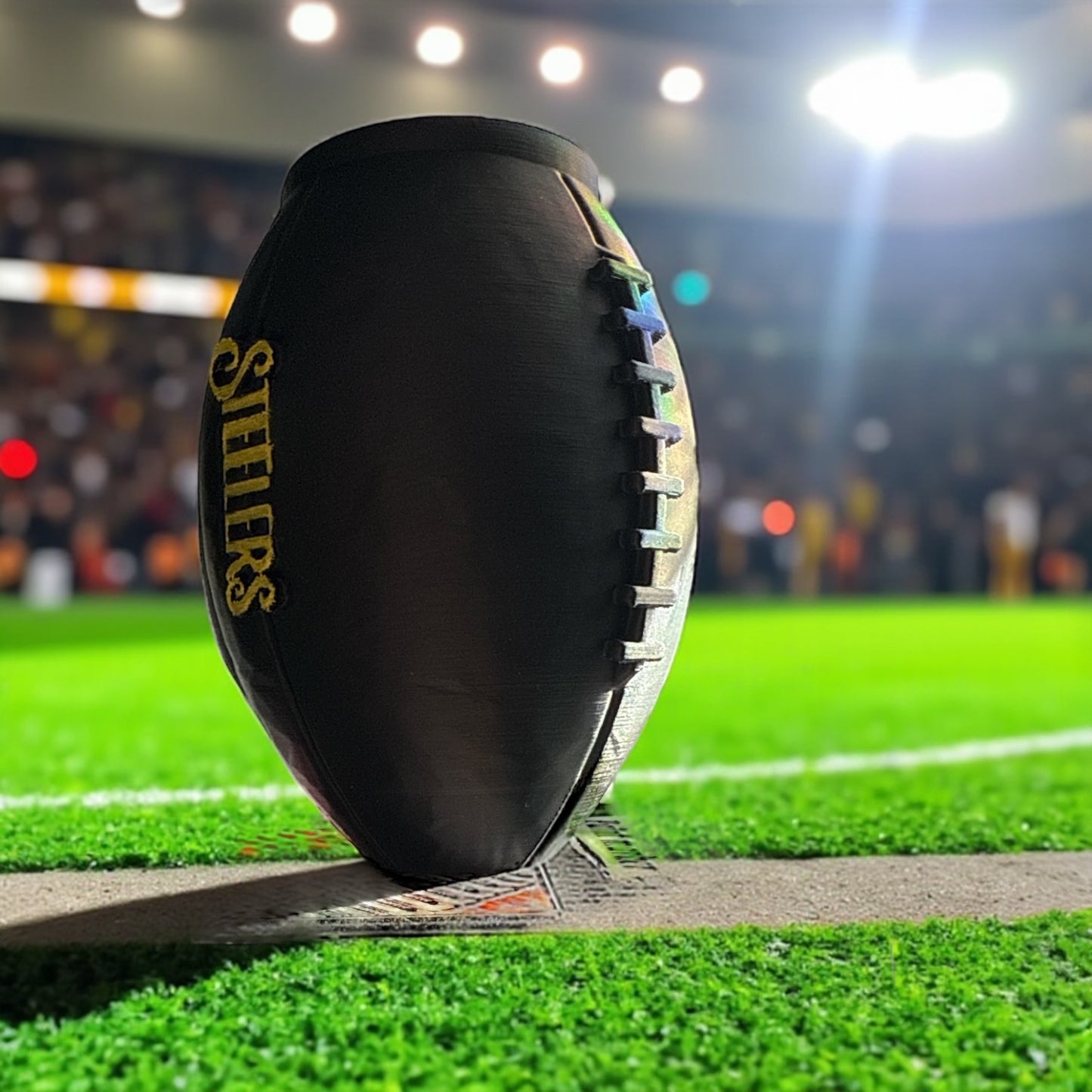 3d football skinny can holder drinky thing