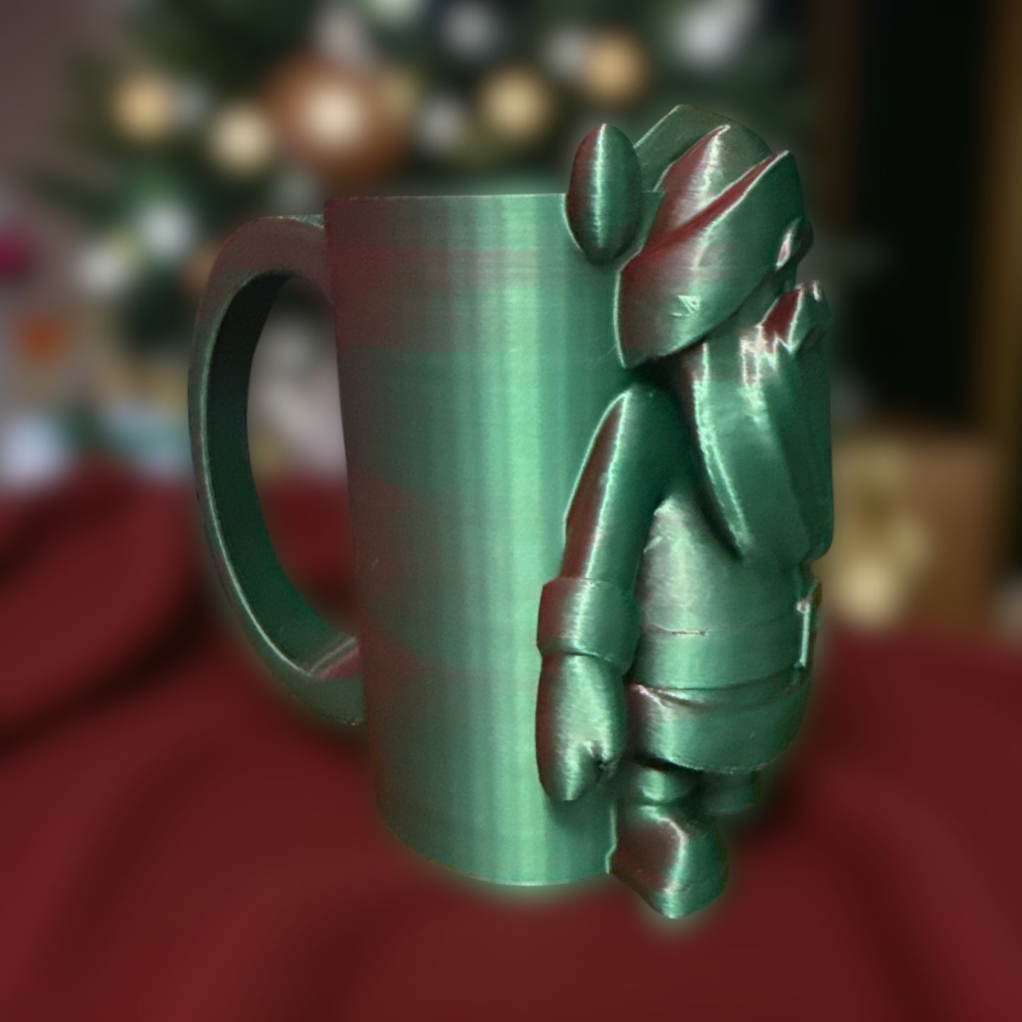 3d printed SANTA holiday skinny can holder