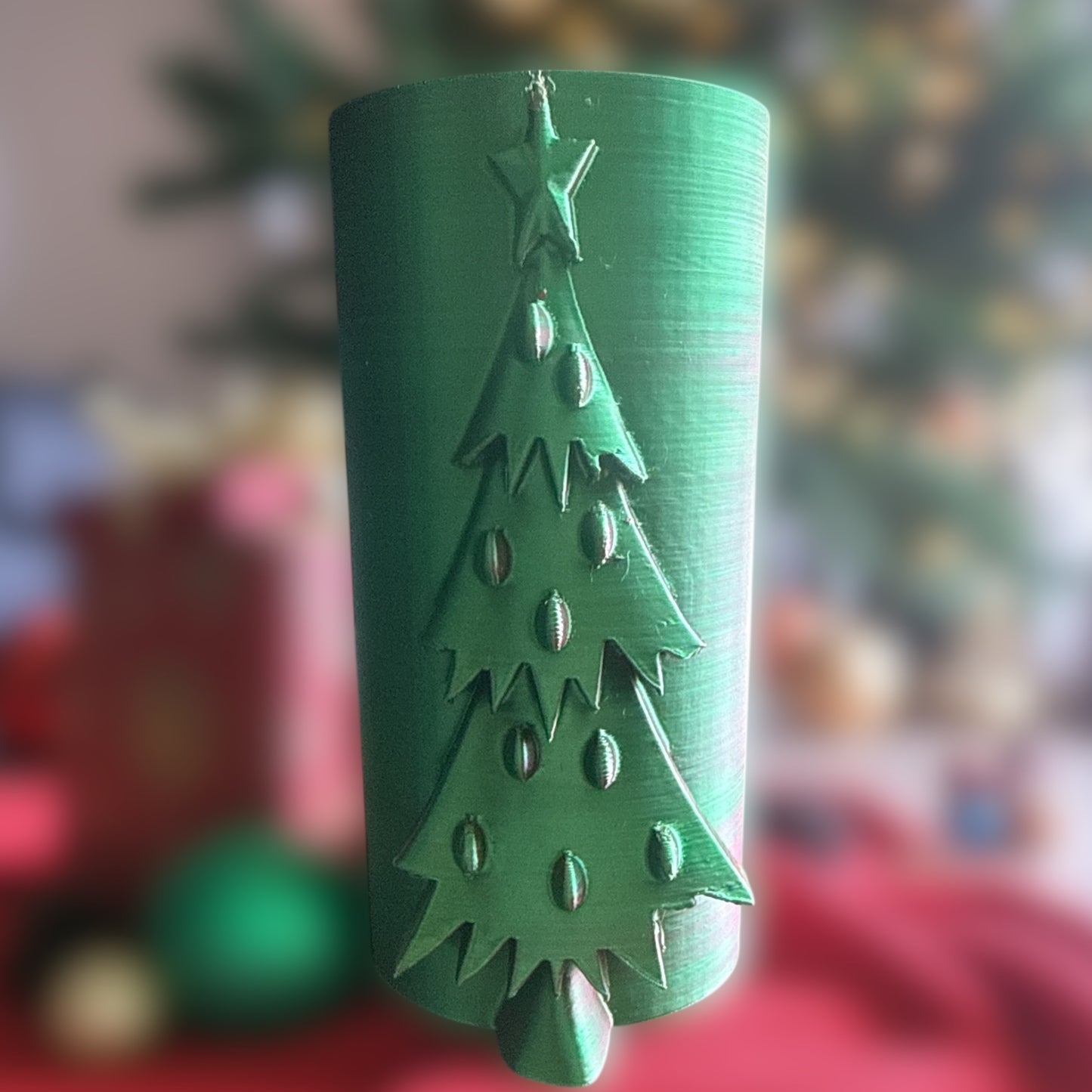 3d printed Christmas tree, “ Drinky thing”, holiday skinny can holder