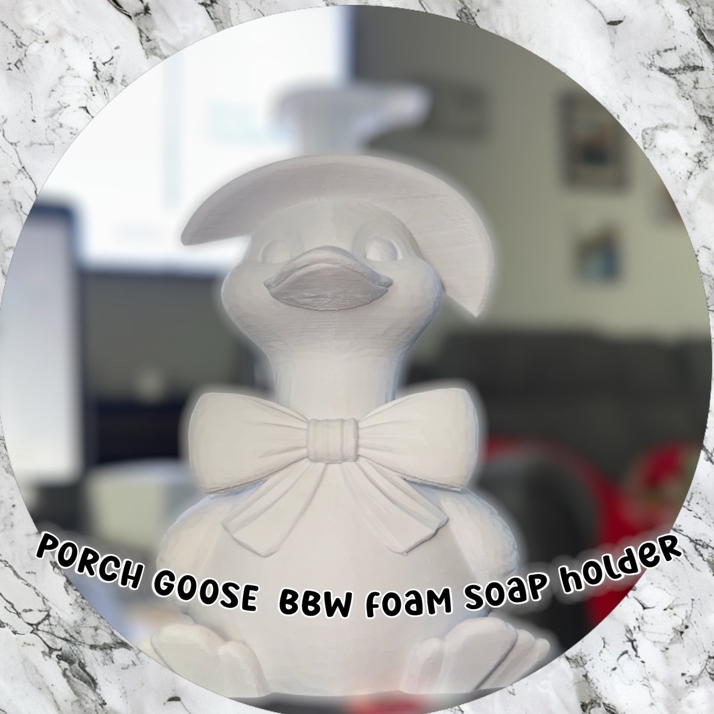 A sweet little “porch goose” for your BBW soap