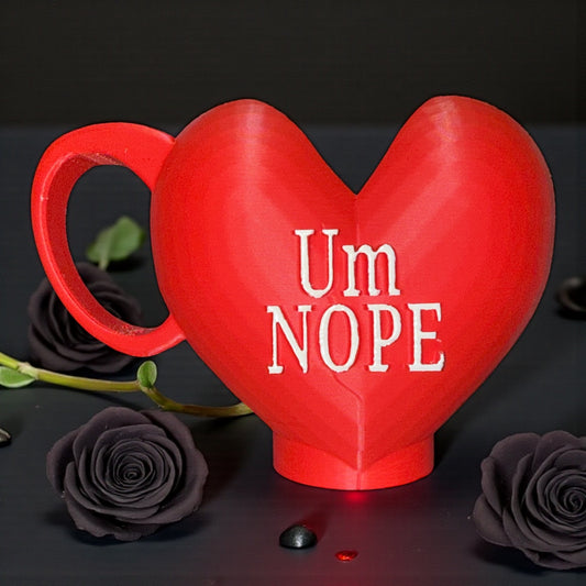 3d printing heart, UM NOPE, anti Valentine’s Day “Drinky thing”